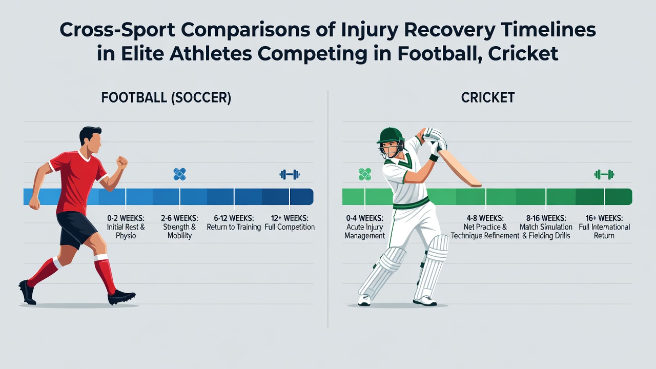 Comparison of rehabilitation equipment used across football, cricket, and tennis injury protocols