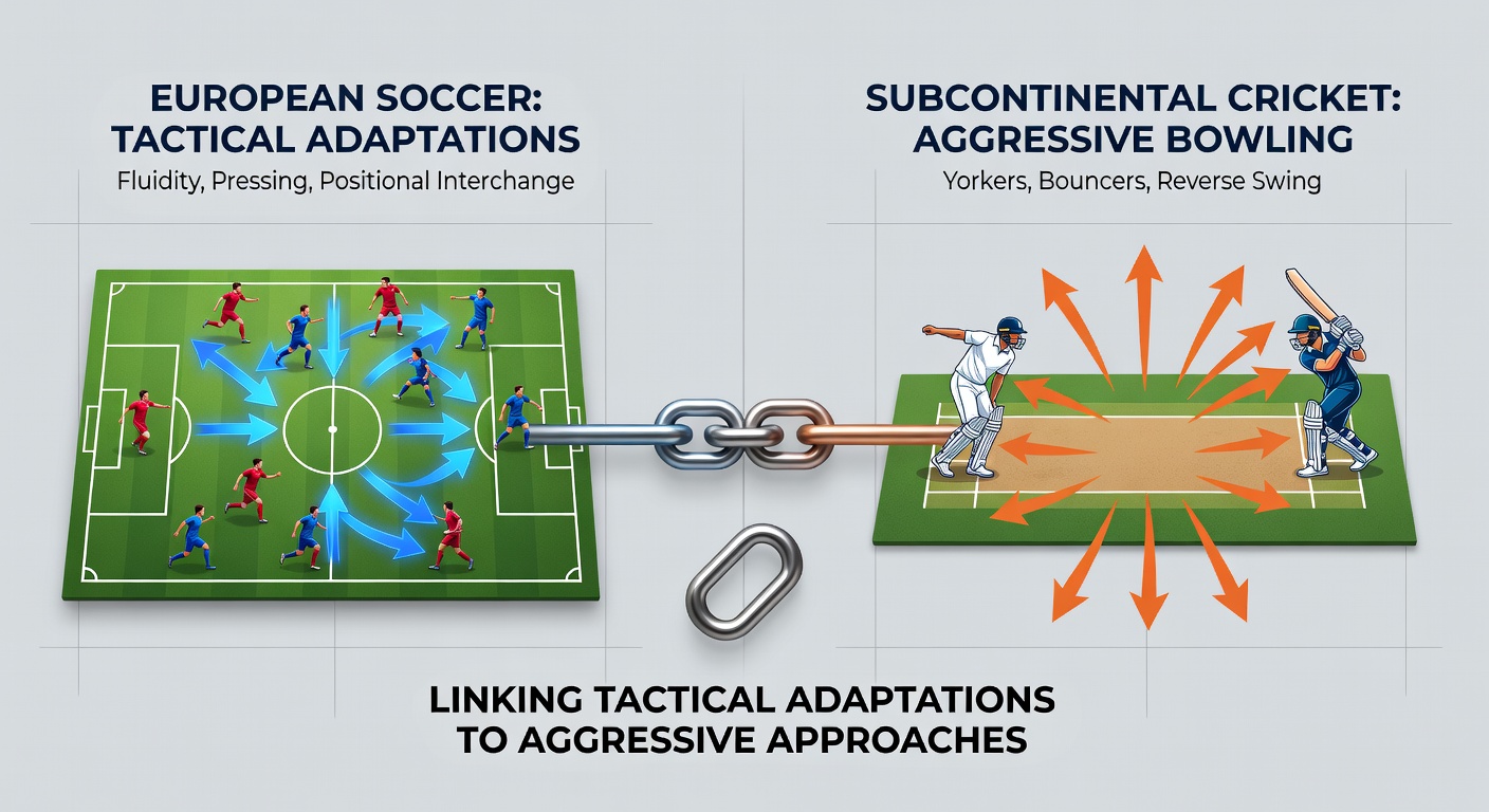 Cricket bowlers executing short-pitched aggressive lines during a subcontinental test match with field placements shown