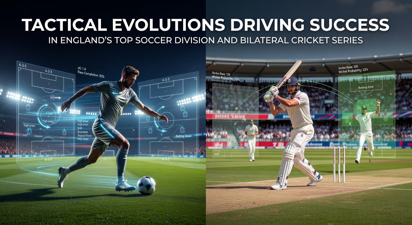 Tactical setups in action during a Premier League match and a cricket test series